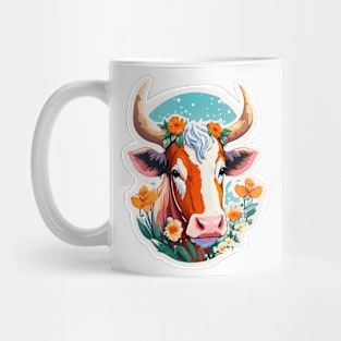 Minimal Cute Baby Cow Mug